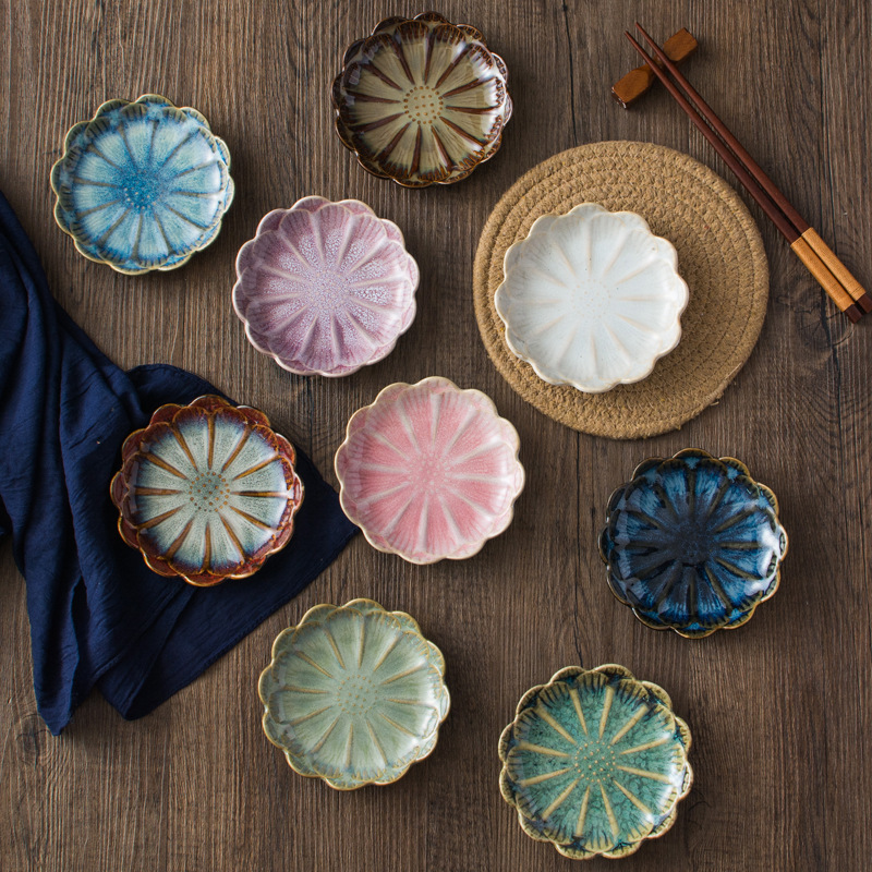 Creative Japanese Kiln-Turned Ceramic Flavor Plate Snack Plate Hotel Restaurant Hot Pot Sauce Plate Dipping Sauce Plate Cold Dish Plate Creative Japanese Kiln-Turned Ceramic Flavor Plate Snack Plate Hotel Restaurant Hot Pot Sauce Plate Dipping Sauce Plate Cold Dish Plate