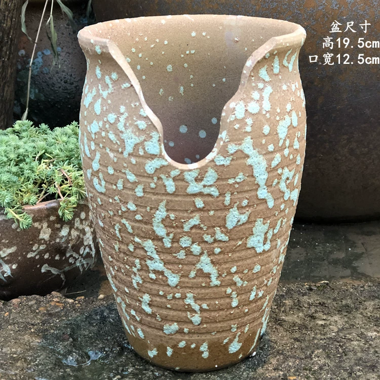  Handmade Cotton High Class, succulent old pile Flower Pot Purple Purple Purple Purgone Pot Purple Sand Pottery Tank Gap Ceramics Jade Pendant