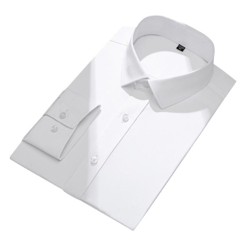Camisa de Manga Larga Ajustada para Hombre de Fibra de Bambú, Sin planchar, Antiarrugas, Elástico, para Negocios