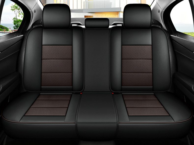 Factory direct car seat cover five nappa leather perforated car seat cushion four seasons universal wear-resistant dirty