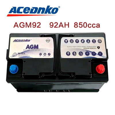 AC car battery, compatible with BMW 3 Series, Audi A4, and Mercedes-Benz GLS S450, for starting the car (Car battery/battery)