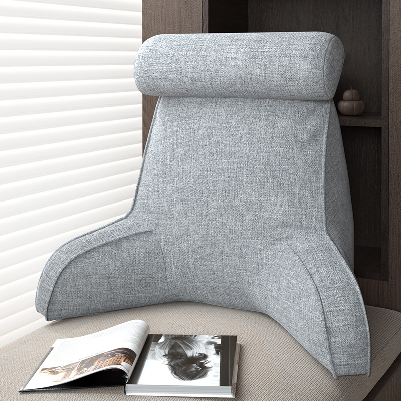 면과 린넨-허리베개-라이트그레이