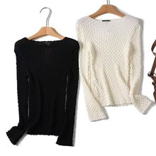 UC&ZA欧美风女装2025秋冬新款微透肌理感内搭打底修身长袖针织衫