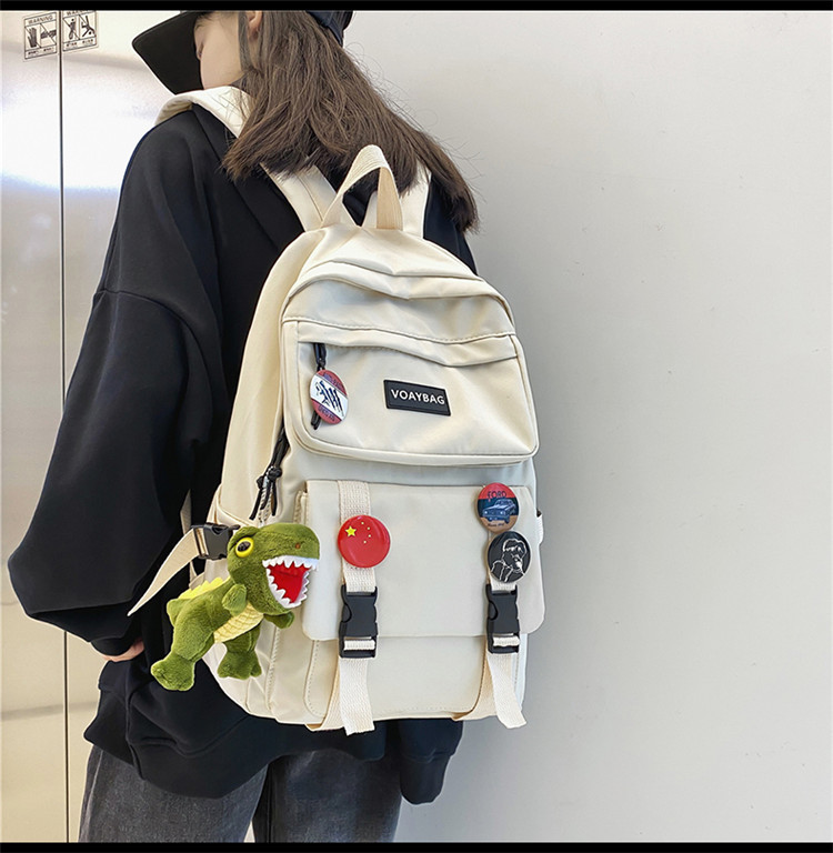 Schoolbag Female Korean Harajuku Ulzzang High School Student Backpack Junior High School Student Large Capacity College Style Ins Backpackpicture51