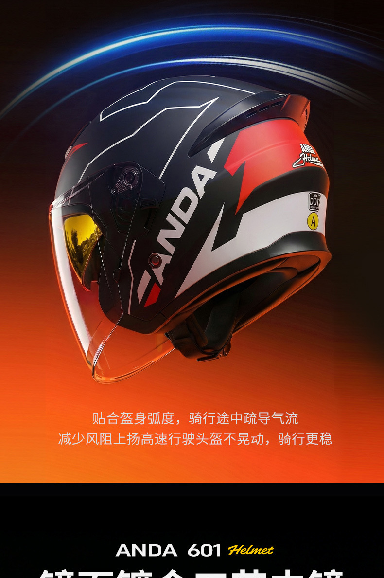 [Bluetooth Gift Pack] Ad Electric Motorcycle Helmet Men's 3C Certified Cycling Half Helmet Women's All-Season Motorcycle Safety Helmet