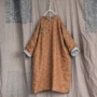 宽松印花保暖中长棉服