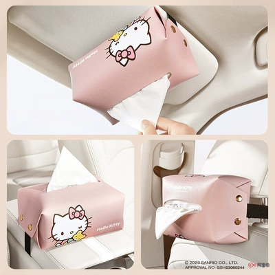 Box Creative Cute Armrest Box: Car tissue box/set