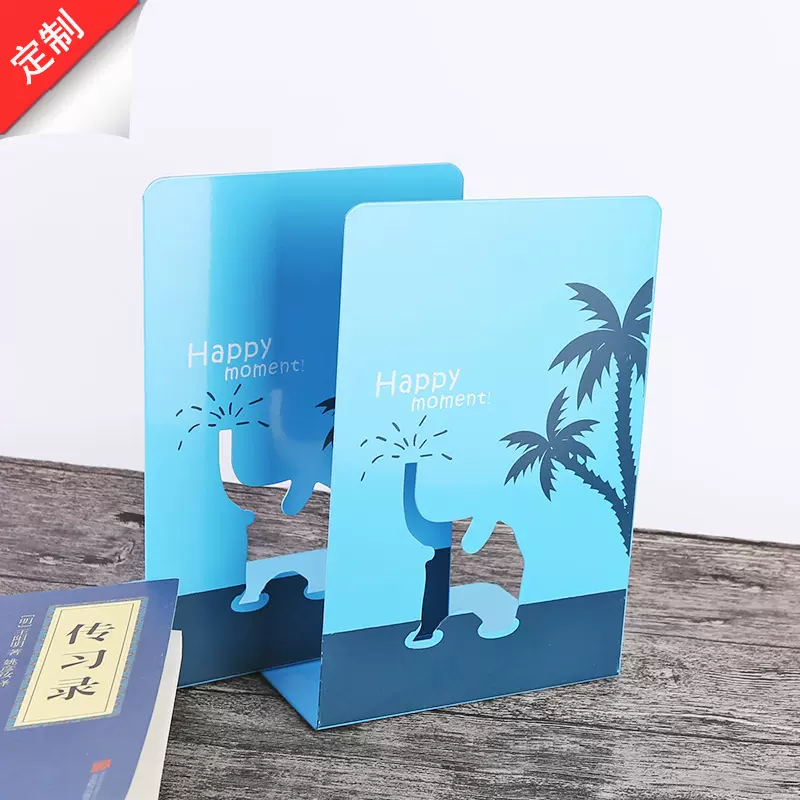 定制创意可爱镂空书立多色金属学生书夹书靠办公书挡板桌面书立