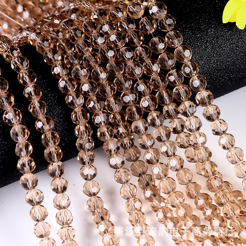 Un lote de 32 lados cuentas de tierra de cristal de color cuentas de fútbol de equipaje accesorios de ropa de bricolaje accesorios de joyería