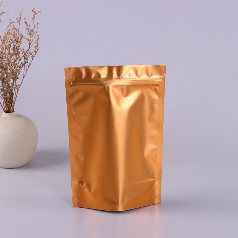 Colorful Aluminum-Coated Packaging Bags, Food Aluminum Foil Stand-Up Bags, Frosted Self-Sealing Bags, Snack and Nut Sealing Bags, Cross-Border Wholesale