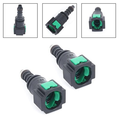 [两只装快速接头7.89 ID6 直180度通用型接头 绿色卡子]