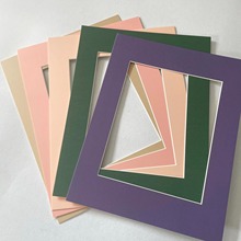 彩色卡纸相框卡纸油画棒作品保存纸32开6寸小正方形相框内衬卡纸