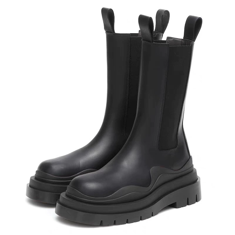 Ботинки Chelsea Martin European Station с высоким берцем, чехол из британской кожи, толстая подошва, увеличивающая рост, индивидуальные универсальные мотоциклетные мужские ботинки, модные