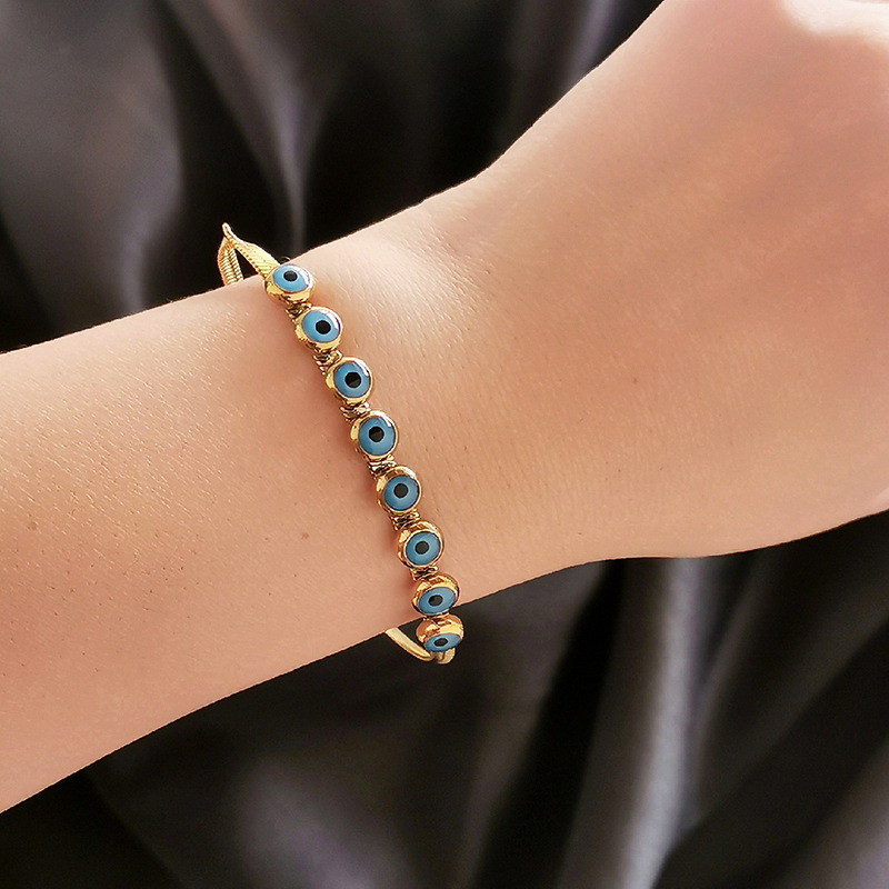 Fashion Devilu0027S Eye Stainless Steel Bracelets 1 Piece