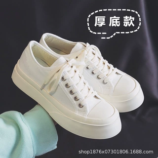 ins帆布鞋女韩版ulzzang潮原宿风大头鞋2026春季休闲小白鞋板鞋子