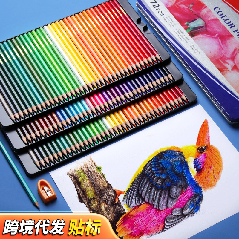 children‘s colored pencil set painting student only 24 color 36 color pencil color lead cross-border stationery crayon wholesale
