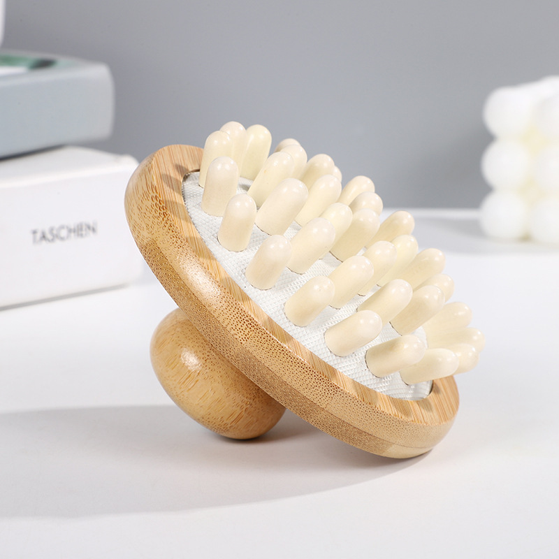 Transfronterizo en stock Cepillo de baño de haya Cepillo de baño de masaje de cerdas ovaladas Cepillo de baño de cuerpo seco de mano