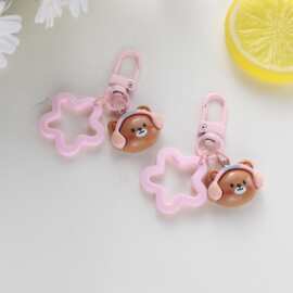 动物花朵钥匙扣airpods保护套耳机壳挂件手机壳链条手腕带挂绳挂