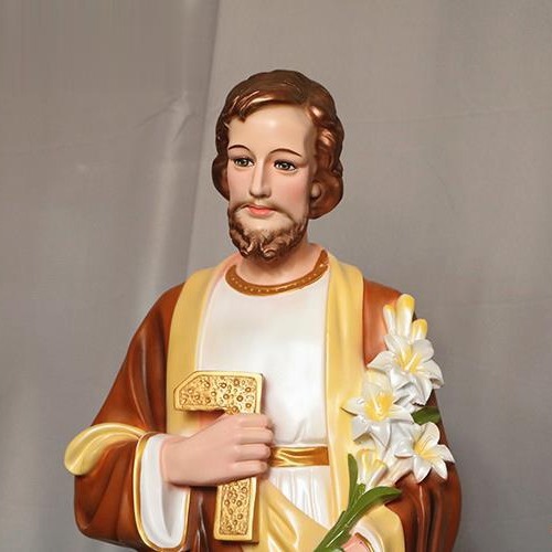 120cm San José Ornamentos Mirando Estatuas de vidrio FRP Decoración de la Iglesia