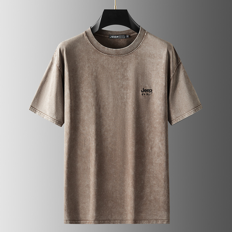 New Men's Short-Sleeved T-Shirt Round Neck Breathable Loose Large Size Men's Casual T-Shirt Bottoming Shirt