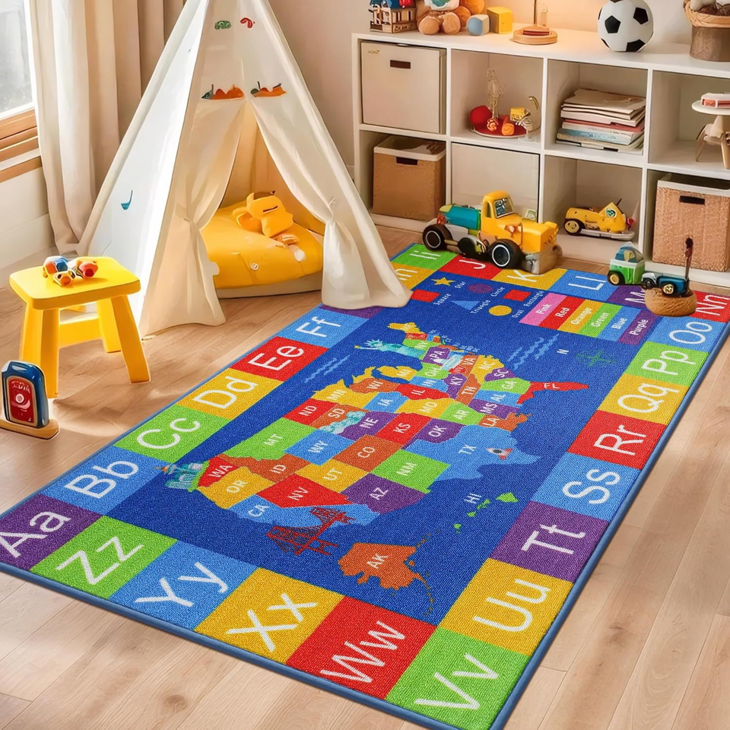 Amazon temu game children's puzzle home living room crystal velvet carpet bedroom reading area crawling mat in stock