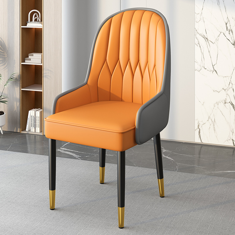 Silla de comedor ligera silla de respaldo de lujo silla de balcón casual simple silla de manicuría de alta calidad silla de alquiler taburete grueso