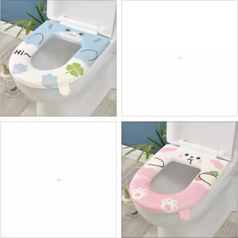 トイレシリコンクッション、オールシーズン万能、防水トイレクッション、家庭用便座クッション、便座カバー、トイレカバー|undefined