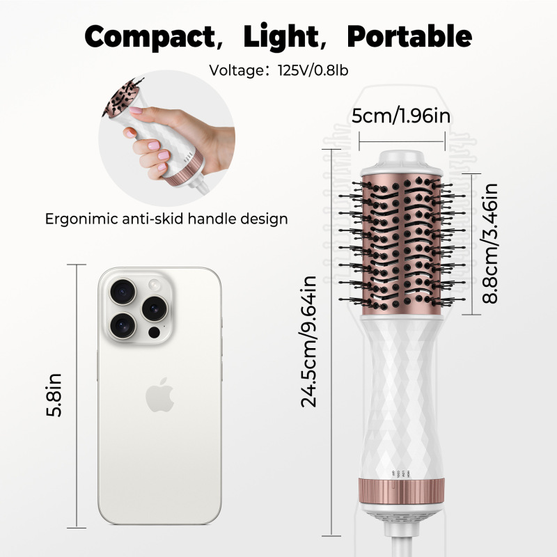 Amazon の人気のミニ熱風コーム旅行ユニバーサル電圧カーリングとストレート両用熱風コームデュアル電圧卸売|undefined