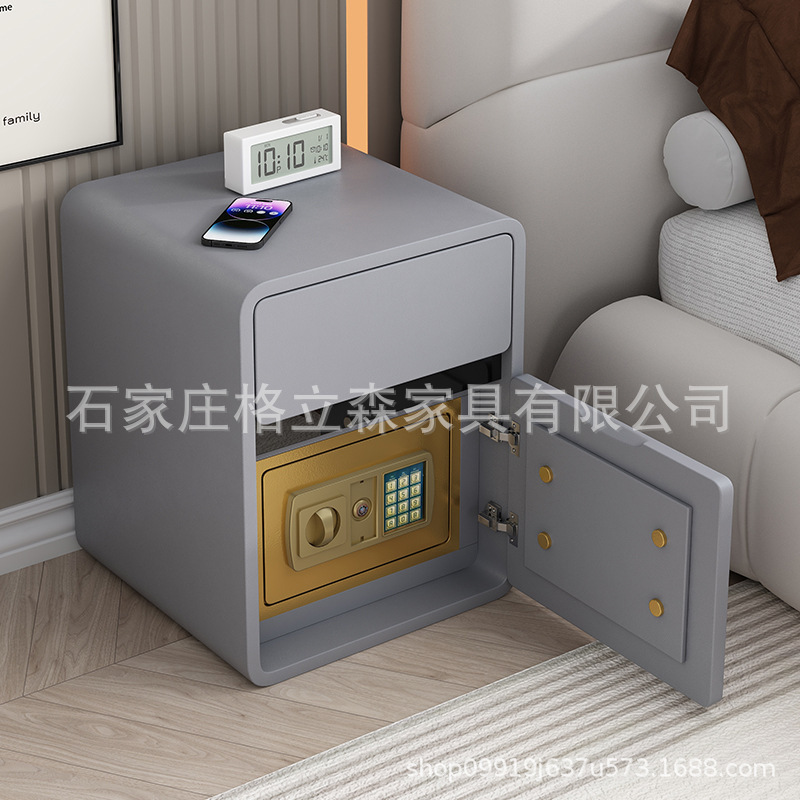 スマートなベッドの頭の箱の金庫は一体でシンプルです。|undefined
