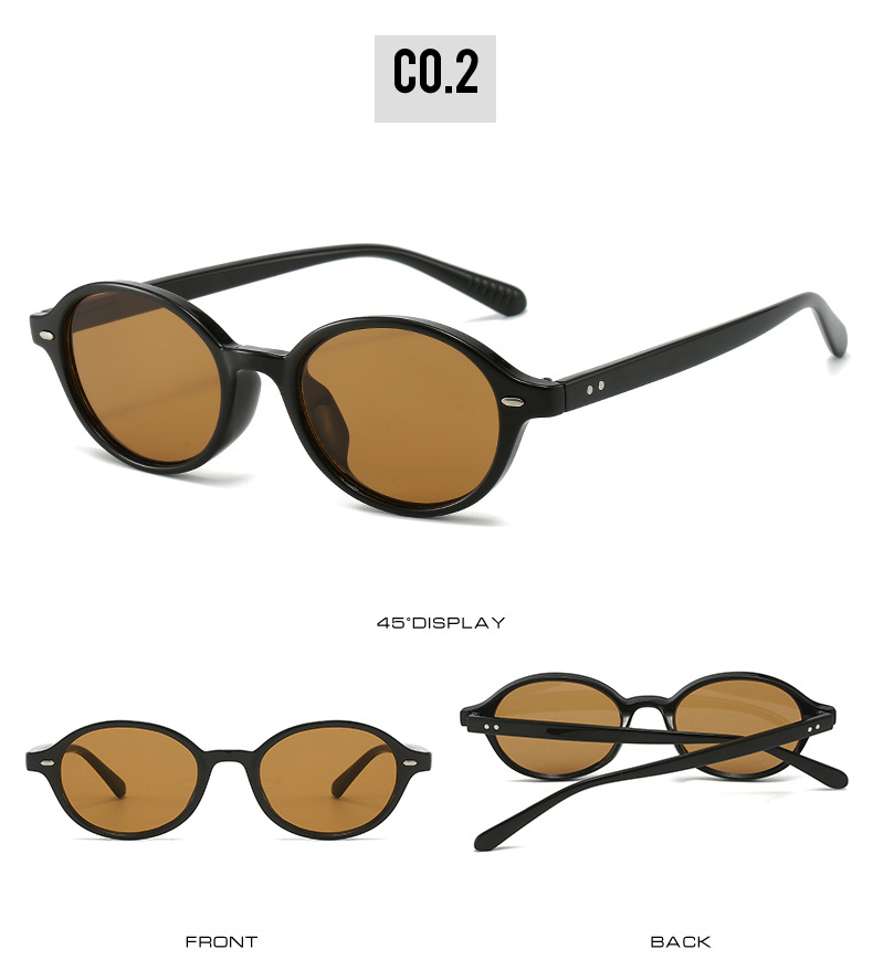 31g Weight Full Frame Glasses Structure Sunglasses Classification PC, UV400 Protection Lens Material Oval Frame Glasses Style Travel, Daily Occasion Solid Color Pattern All Seasons Season Unisex Gender Casual, Simple Style Style Grey, Black Color Casual Simple Style Solid Color PC UV400 Protection Oval Frame Full Frame Women's Sunglasses 6