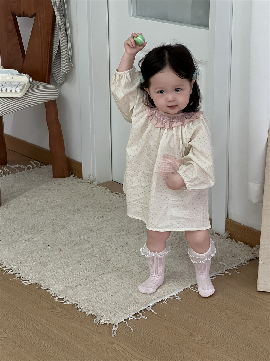 Vestido de niña primavera 2026 nueva falda de primavera ropa infantil coreana ropa de primavera bebé vestido de princesa infantil