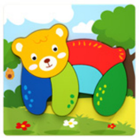 Rompecabezas tridimensional de madera para niños de 3 a 6 años de edad 1 niño 2 niña educación temprana inteligencia rompecabezas bebé bloques de construcción juguete