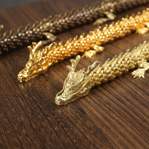 Copper movable dragon, best-selling 3D living divine dragon, antique collectible, zodiac dragon handicraft, collection