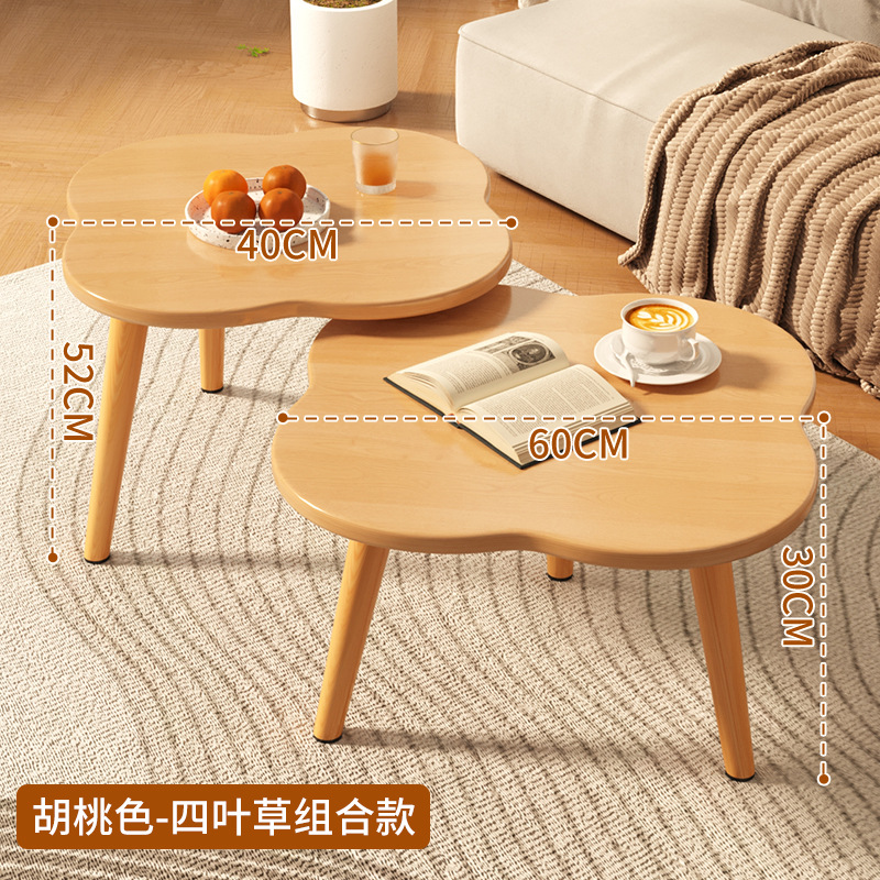 네잎클로버사이드테이블-60*30+40*52 월넛색상