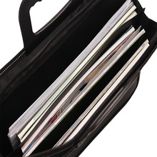 大容量A4手提文件包辦公文件袋資料袋麻面點紋公文包事務包男女士