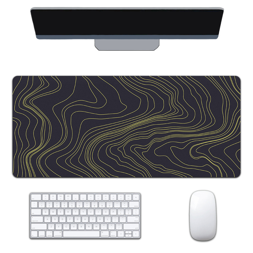 Mapa de calor transfronterizo extra-grande juego engrosado Oficina abstracto viento fluido colorido expansión corrugado mouse pad patrón personalizable