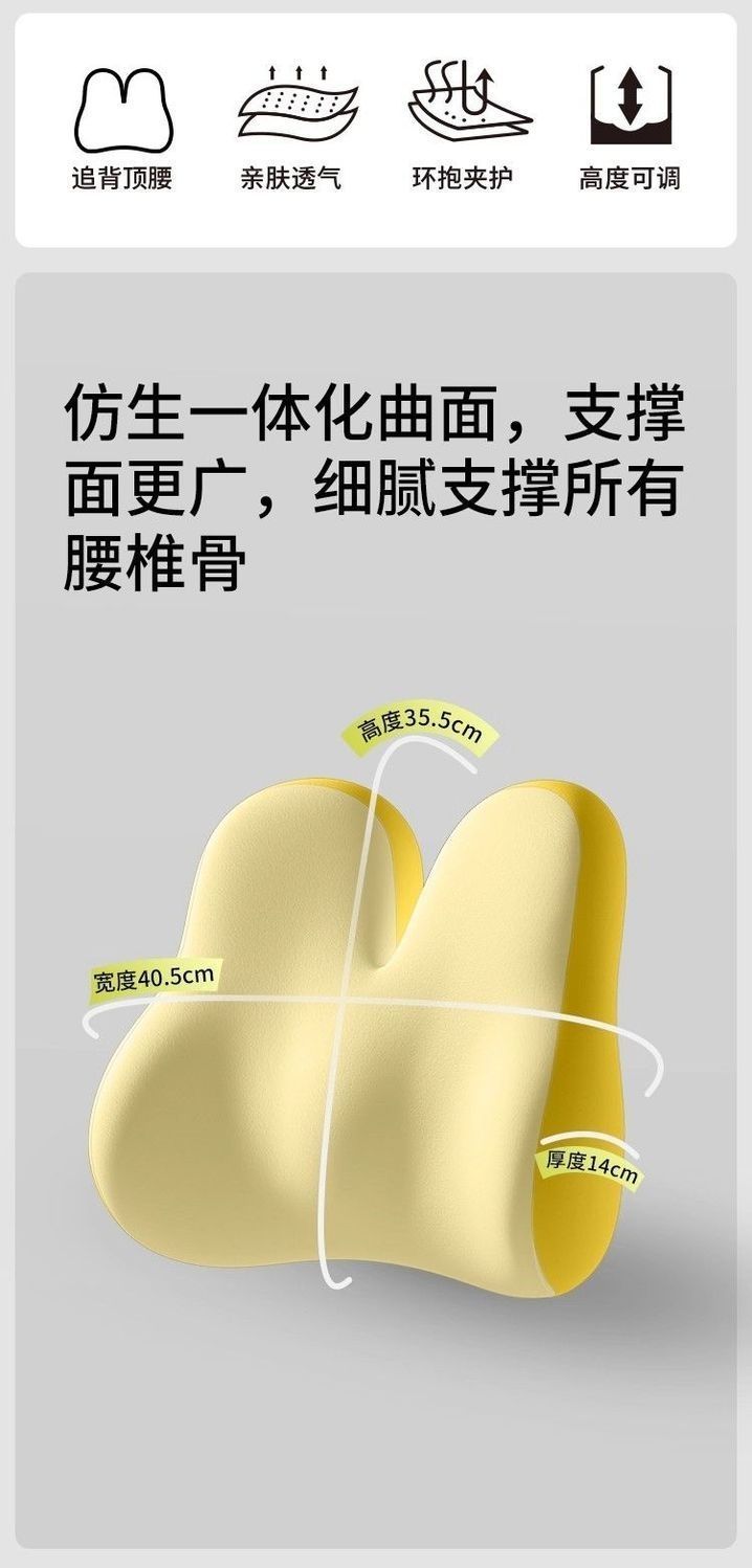 Cross-Border Supply of Car Headrests and Lumbar Supports with Memory Foam Slow Rebound, Wholesale Car Neck Pillows and Lumbar Supports, Free Logo Branding Service Available