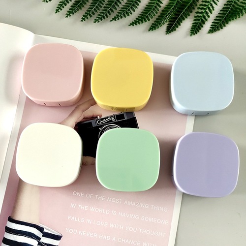 Contact lens box simple DIY square box portable contact lens box companion double box glossy storage box wholesale