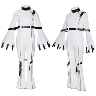 Косплей костюм CC в наручниках (Lelouch of the Rebellion), белый цельный, XS–XXXL