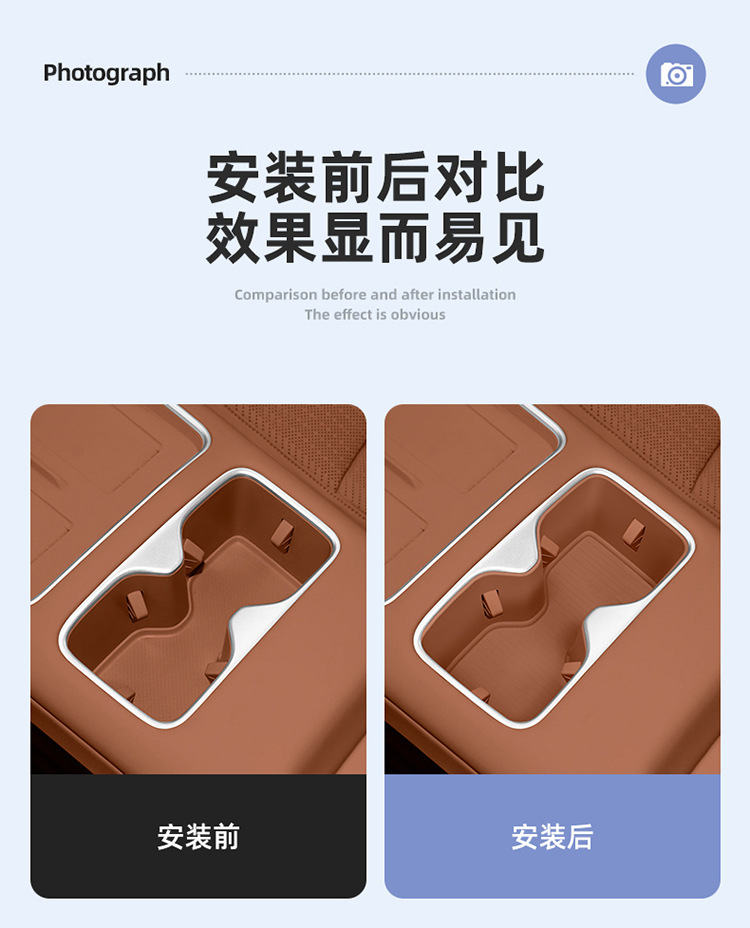 Suitable for 25 Models of Fang Cheng Bao Ti7 Wireless Charging Silicone Anti-Slip Mat, Central Control Water Cup Holder, Car Accessories Modification Parts