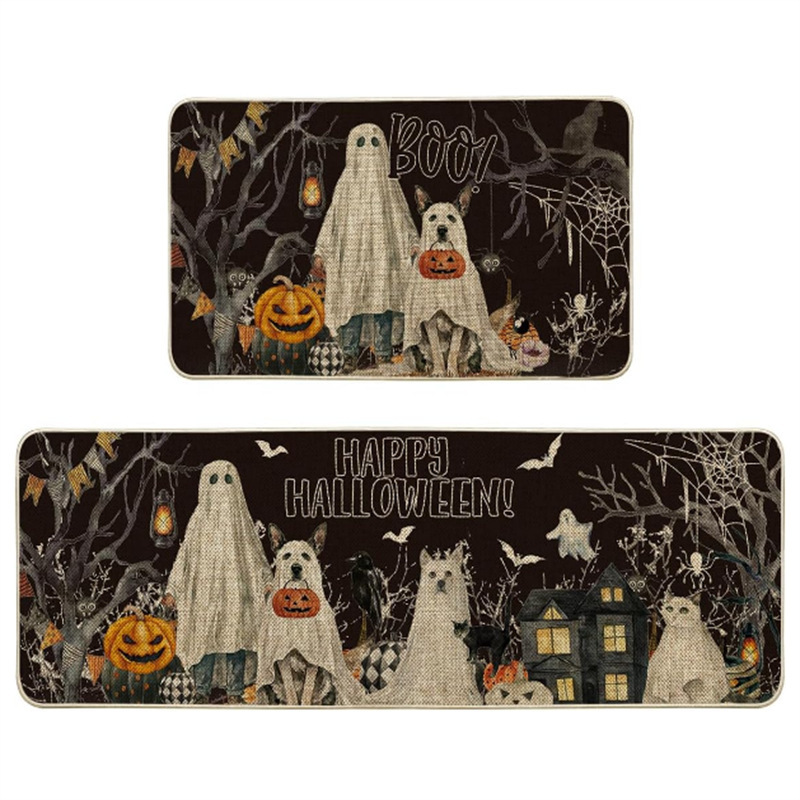 クロスボーダーアメリカハロウィンフロアマットキッチンカバー吸水性と吸油性フットマット玄関エントランスノンスリップ防汚ドアマット卸売|undefined