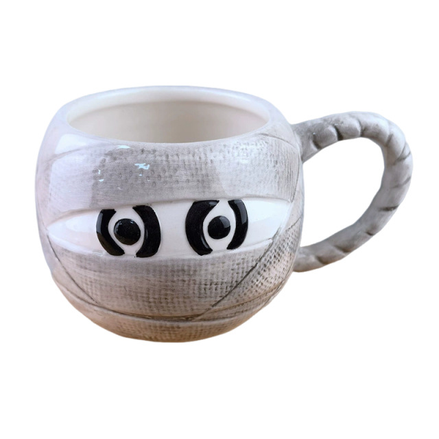 Taza de Halloween cuidadosamente seleccionada Taza de café con forma de bebé de calabaza Festival de fantasmas Taza de dibujos animados creativa con forma 3D