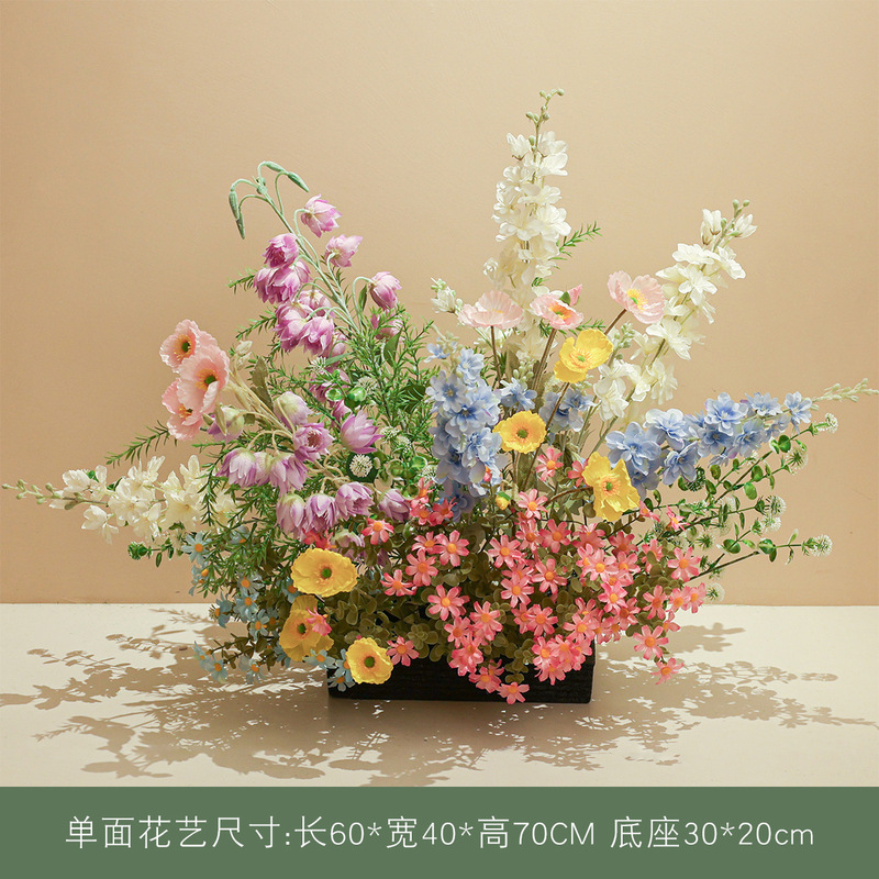 莫奈花園シミュレーション花偽緑植造景組合せ室内高級バイオニクス植物ショーウインドー装飾景観置物|undefined