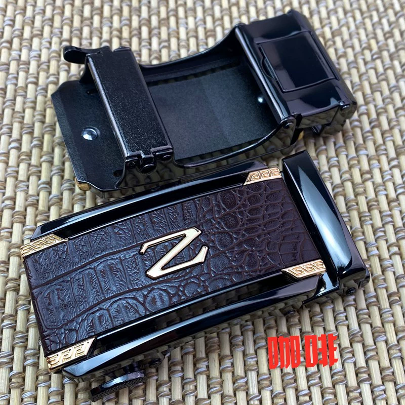 Automatic belt, metal buckle, trousers, patch, wholesale, crocodile print