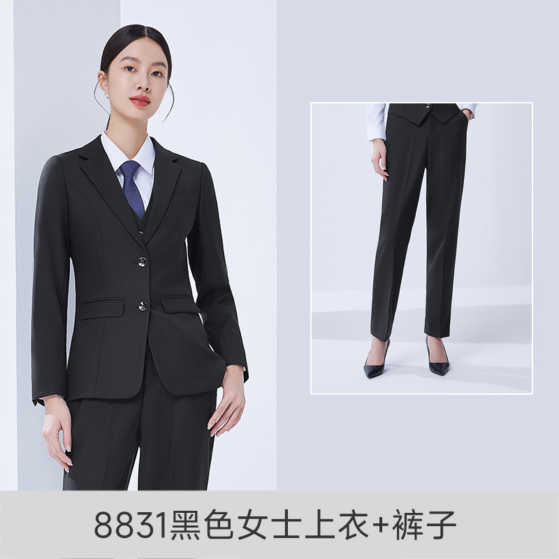 8831 블랙 여성용 탑 + 바지