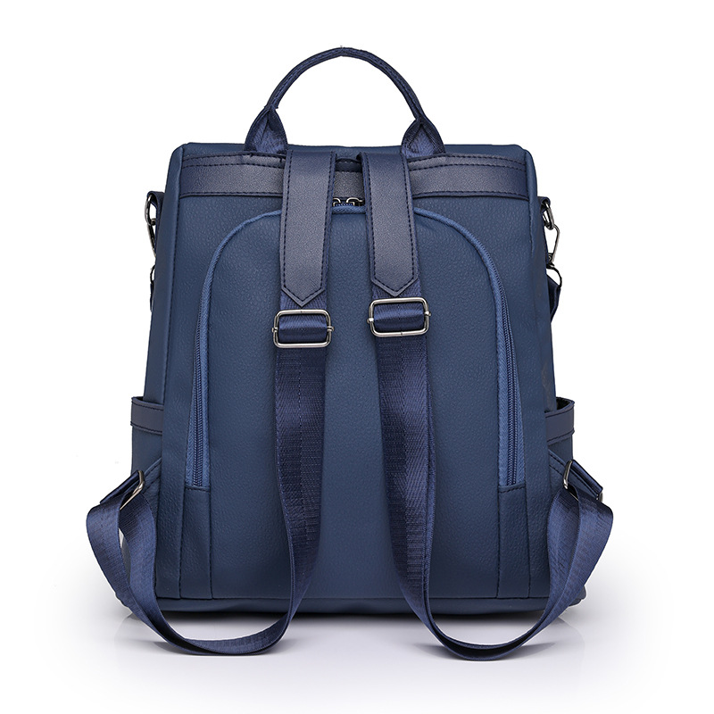 Spot wholesale 2024 nueva mochila antirrobo para mujer, mochila de viaje multifuncional de color sólido simple, mochila escolar