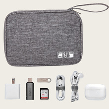 跨境大容量数码包收纳数据线包手拿包多功能耳机充电宝耳机整理包