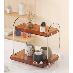 Wash table cosmetics storage rack countertop bathroom bathroom light luxury style acrylic multi-layer desktop storage shelf