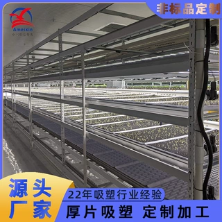 厚片吸塑源头工厂温室大棚无土水培大型吸塑种植盘适配多层立体架
