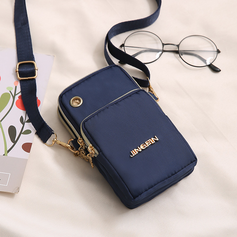 Bolso del teléfono móvil del hombro de la muñeca bolso pequeño de los hombres y de las mujeres que cuelgan el bolso que corre del bolso del cambio bolso vertical oblicuo mini bolso del brazo de 6 pulgadas